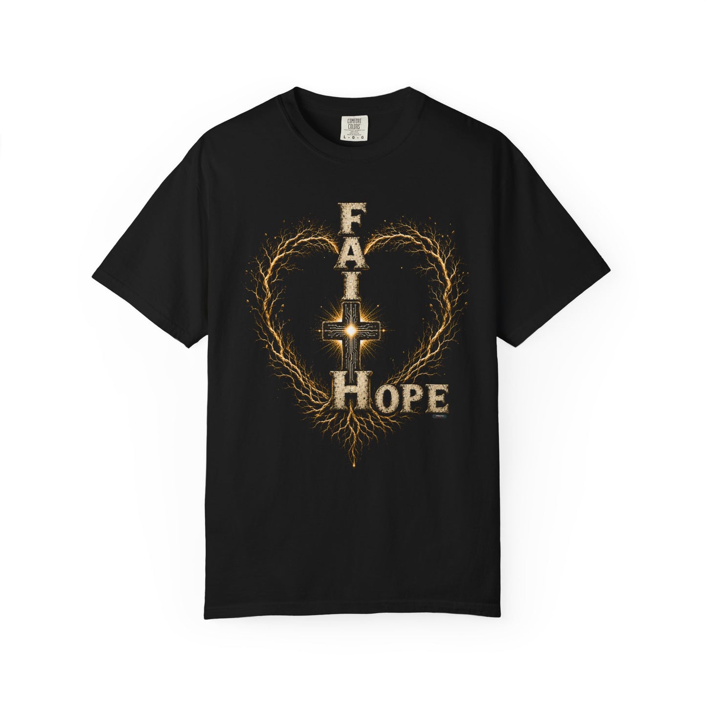 DigitalDivine-Faith & Hope Cross — Inspirational Religious Graphic Tee