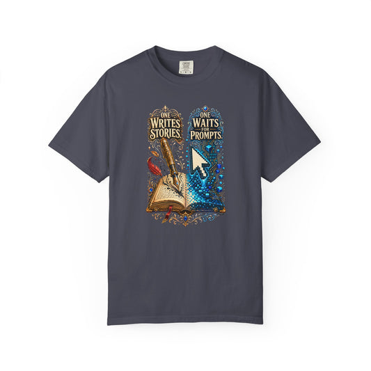 BOOKTee: One Writes Stories, One Waits Prompts T-Shirt