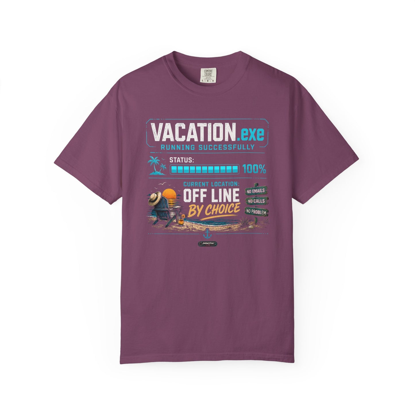 Vacation.exe Offline By Choice Beach Tshirt