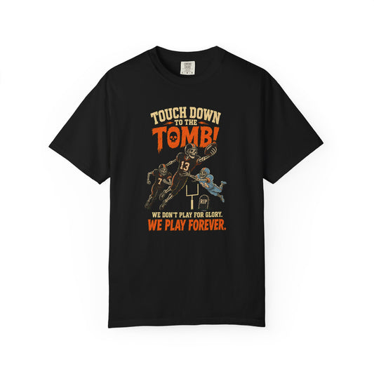 Halloween: Touch Down To The Tomb Football T-Shirt