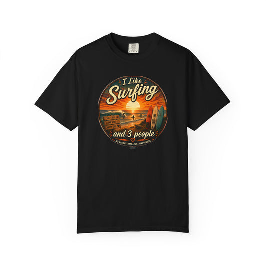 I Like Surfing and 3 People T-shirt