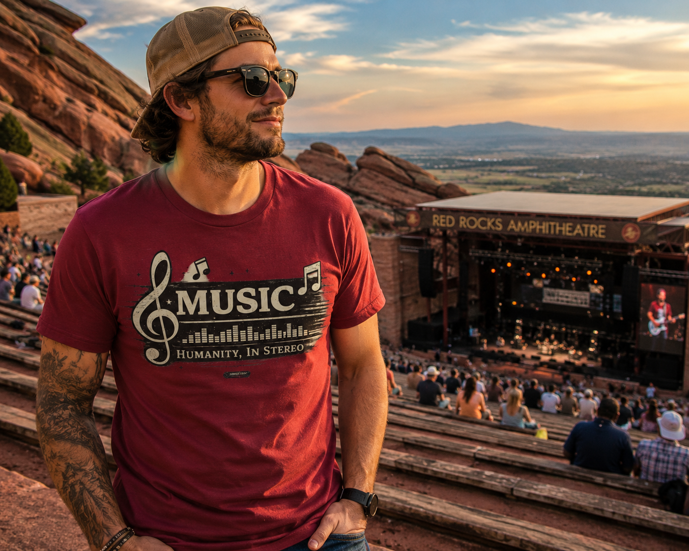 Music: Humanity in Stereo" Vintage Graphic Tee