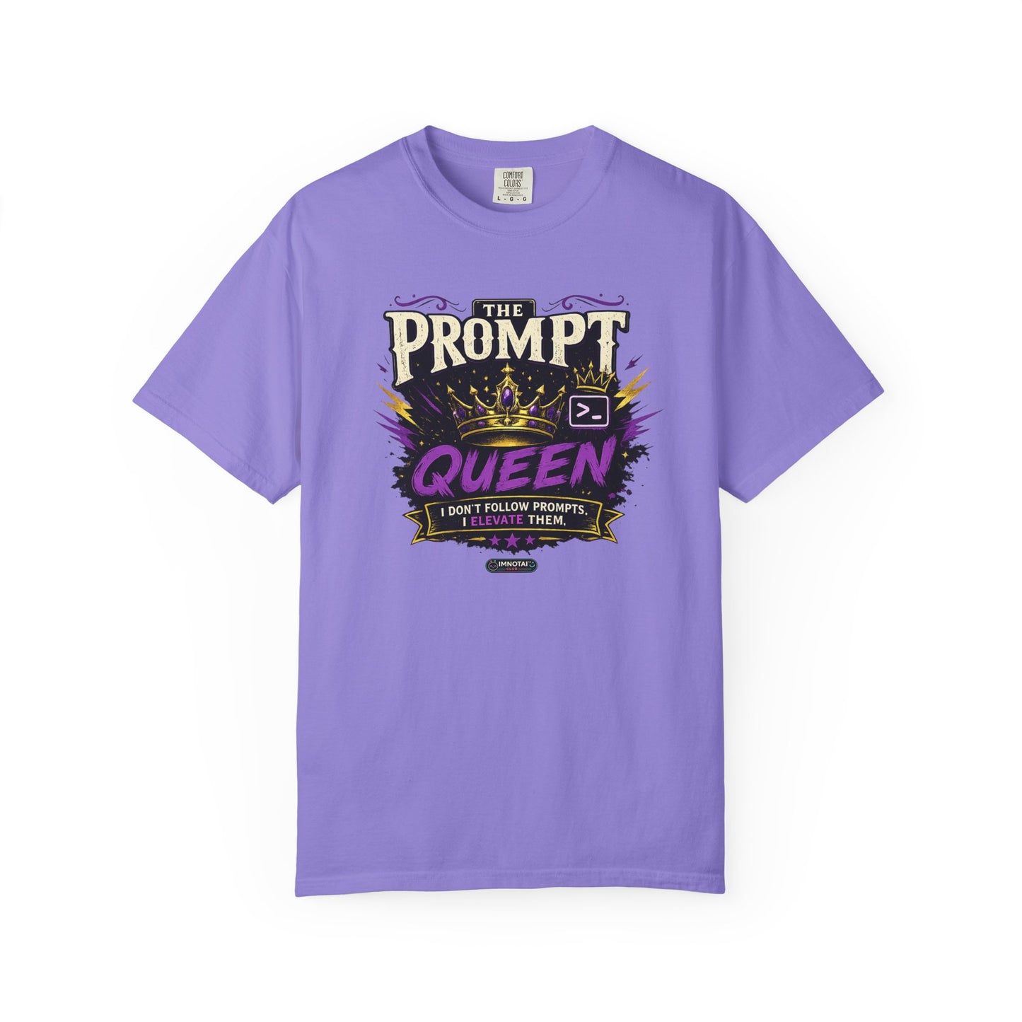 Prompt Queen" Graphic Tee with Crown Design