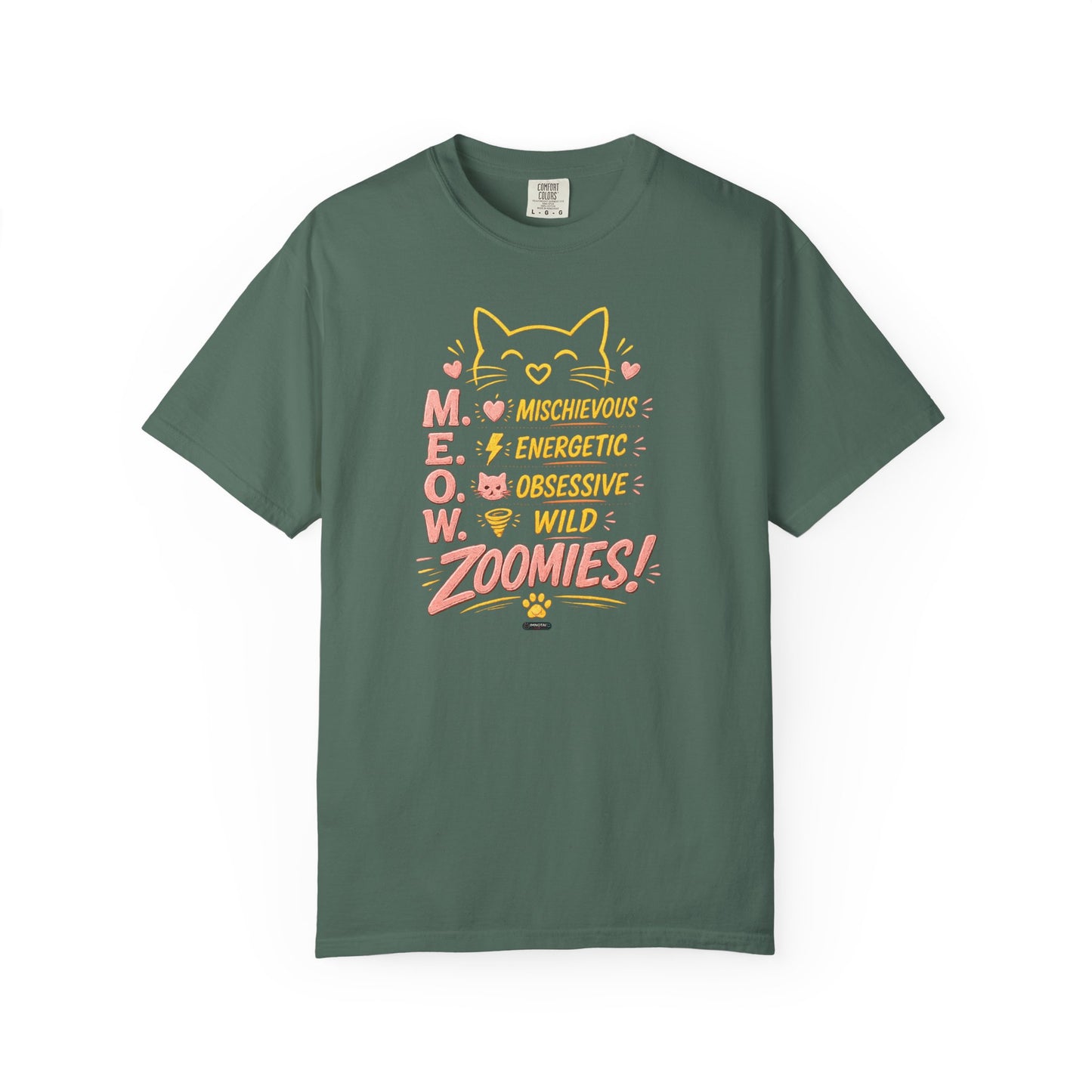 CAT "MEOW" Mischievous Energetic Obsessive Wild Zoomies T-Shirt