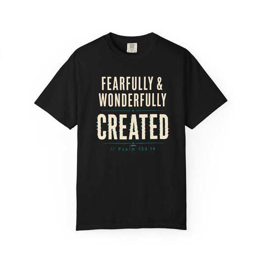 DigitalDivine: Fearfully & Wonderfully Created Faith Graphic Tee