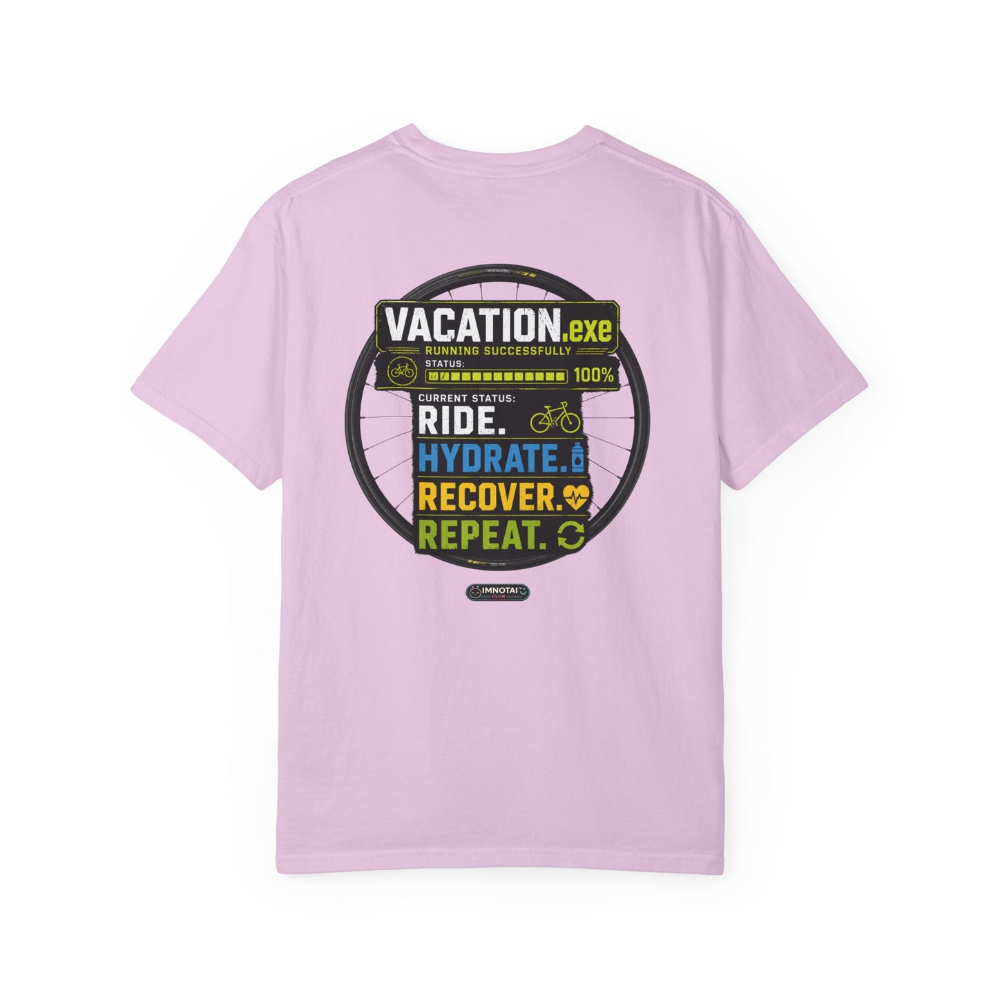 Vacation. Ride. Hydrate. Recover. Repeat. Cycling Graphic Tee