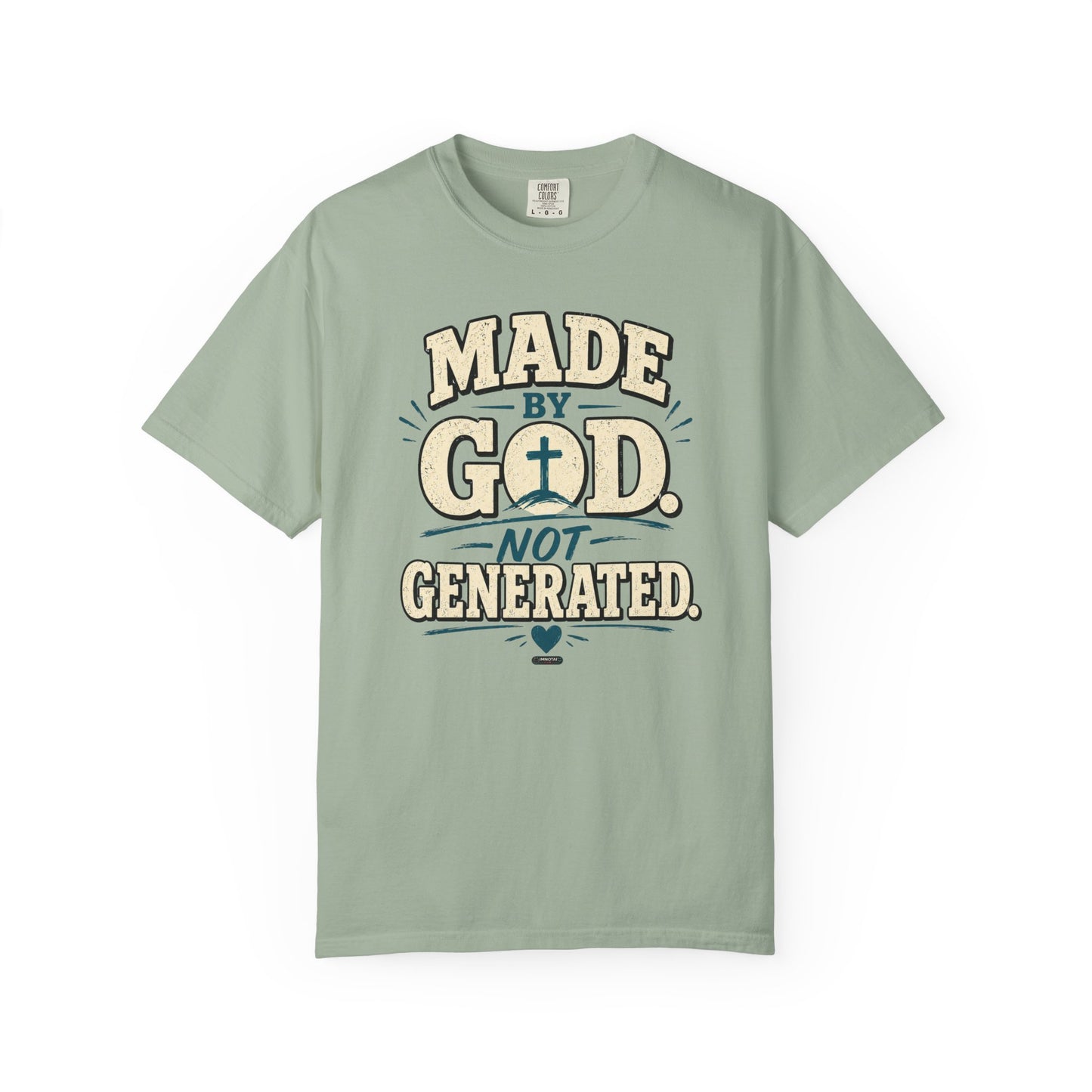 DigitalDivine: Made by God Not Generated - Faith Graphic Tee