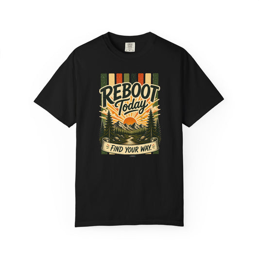 HUMANWARE : REEBOOT Your Mind. Find Your Way Retro Nature T-Shirt