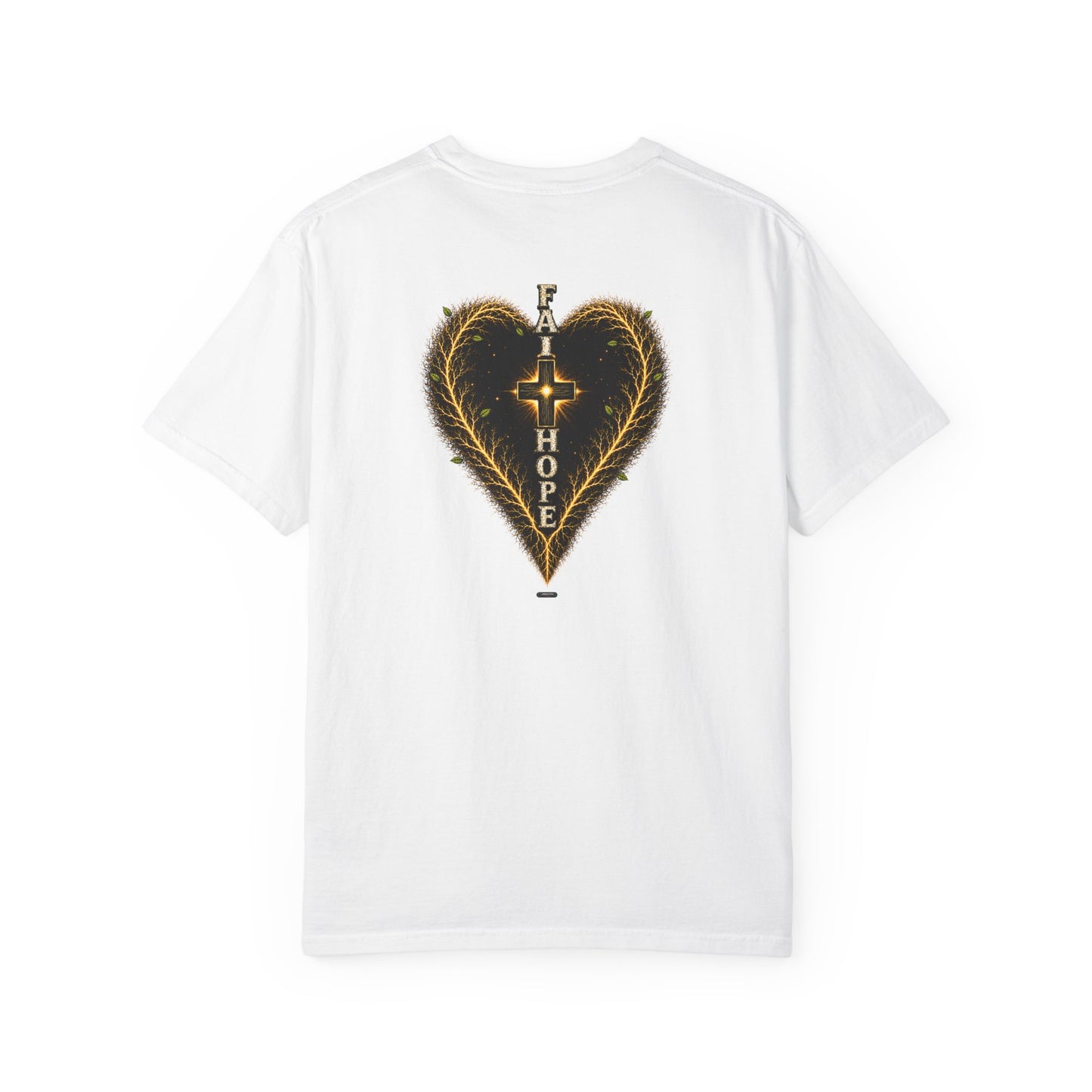 DigitalDivine-Faith & Hope Cross — Inspirational Religious Graphic Tee (Back Print)