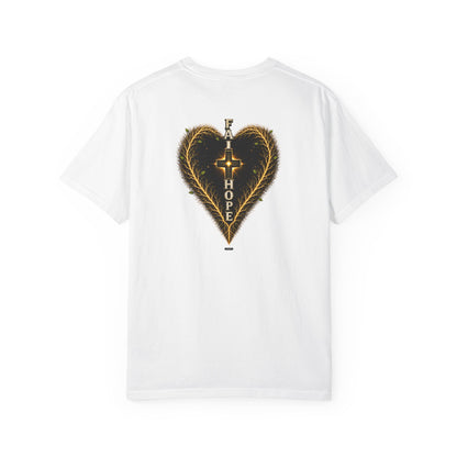 DigitalDivine-Faith & Hope Cross — Inspirational Religious Graphic Tee (Back Print)