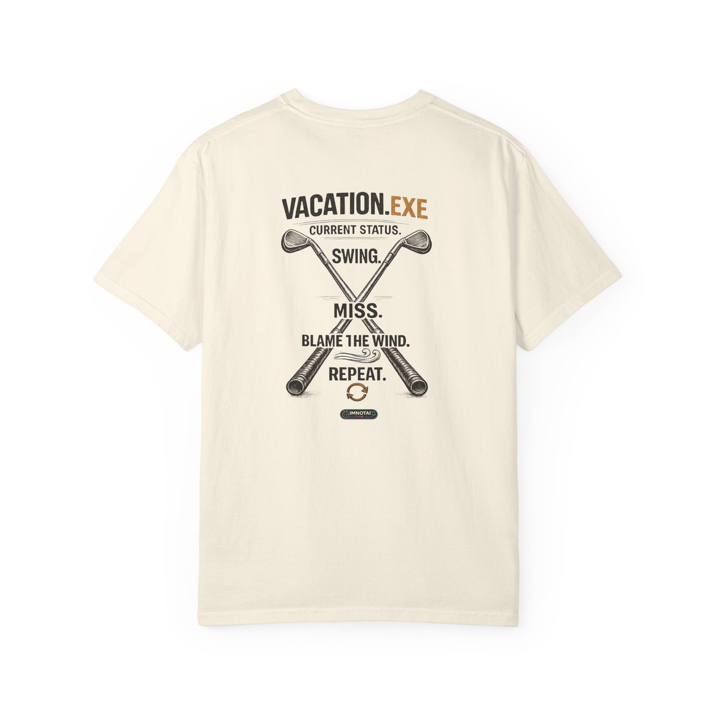 Vacation.exe Golf CLASSIC T-Shirt — Funny Golfing Swing, Miss, Blame the Wind