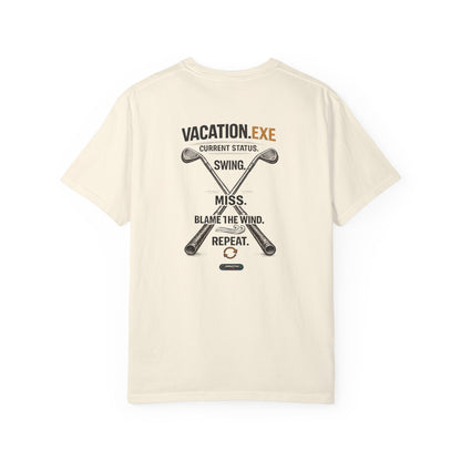 Vacation.exe Golf CLASSIC T-Shirt — Funny Golfing Swing, Miss, Blame the Wind