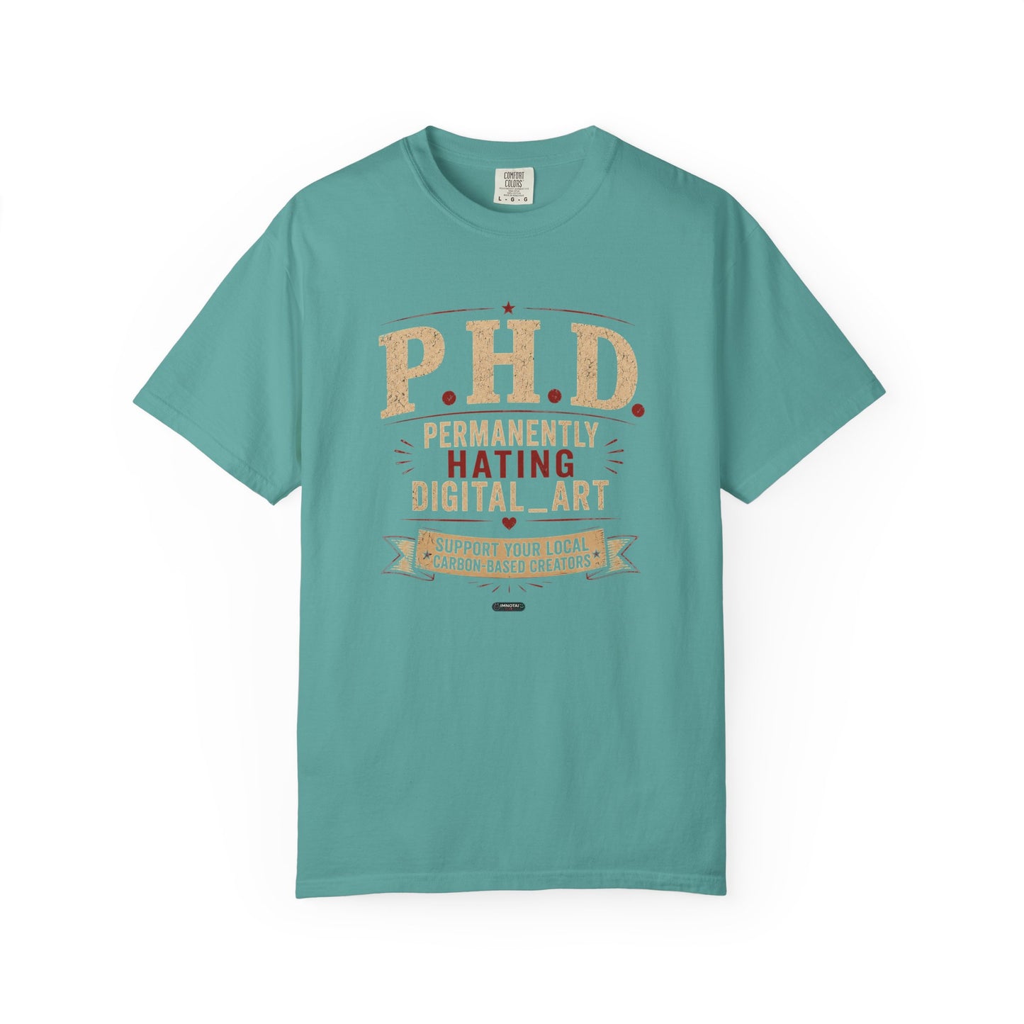 P.H.D. "Permanently Hating Digital Art" Graphic T-Shirt — Funny Artist Tee