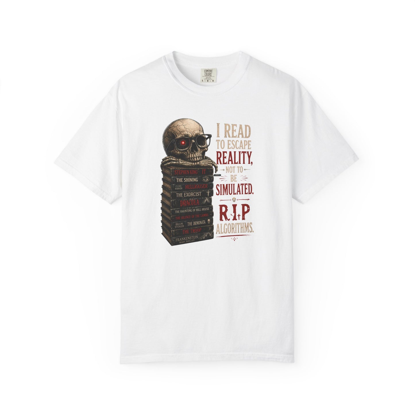 BOOKTee: I Read to Escape Reality Gothic Book Lover Tee