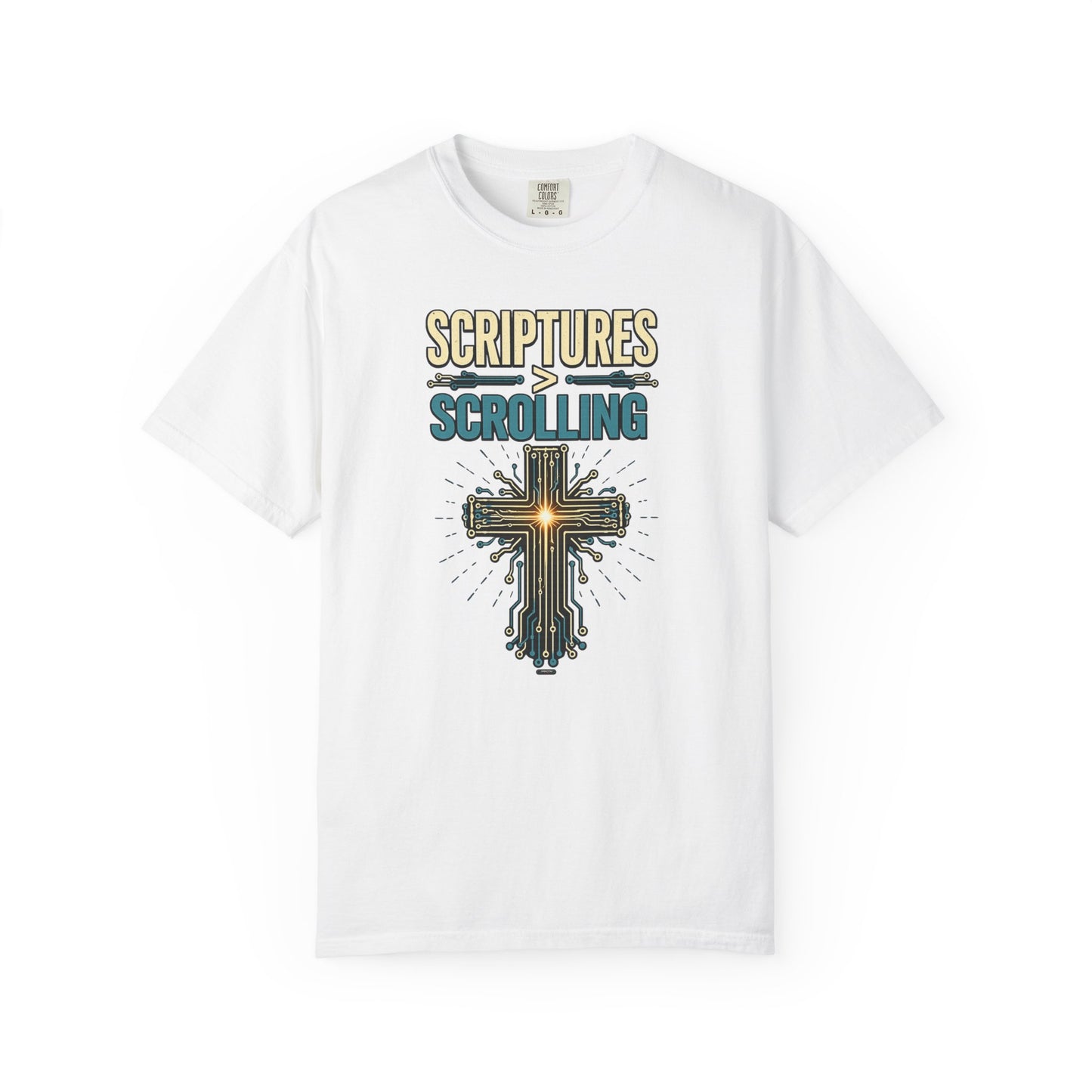 DigitalDivine: Scriptures > Scrolling T-Shirt — Cross Faith Graphic Tee