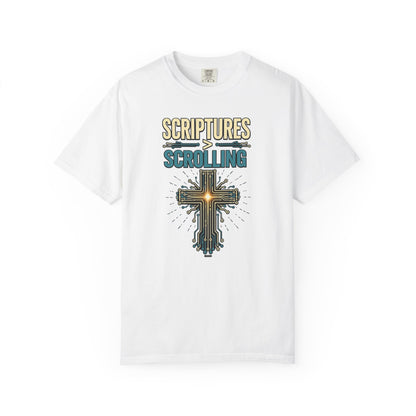 DigitalDivine: Scriptures > Scrolling T-Shirt — Cross Faith Graphic Tee