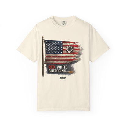 American Flag Red White and Buffering