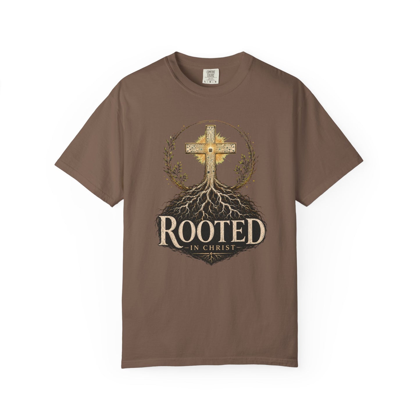 DigitalDivine- Rooted In Chris— Inspirational Religious Graphic Tee