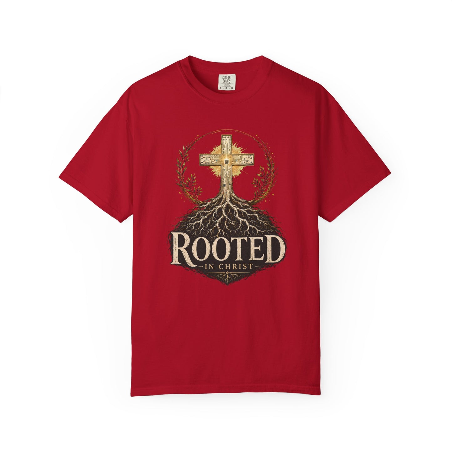 DigitalDivine- Rooted In Chris— Inspirational Religious Graphic Tee