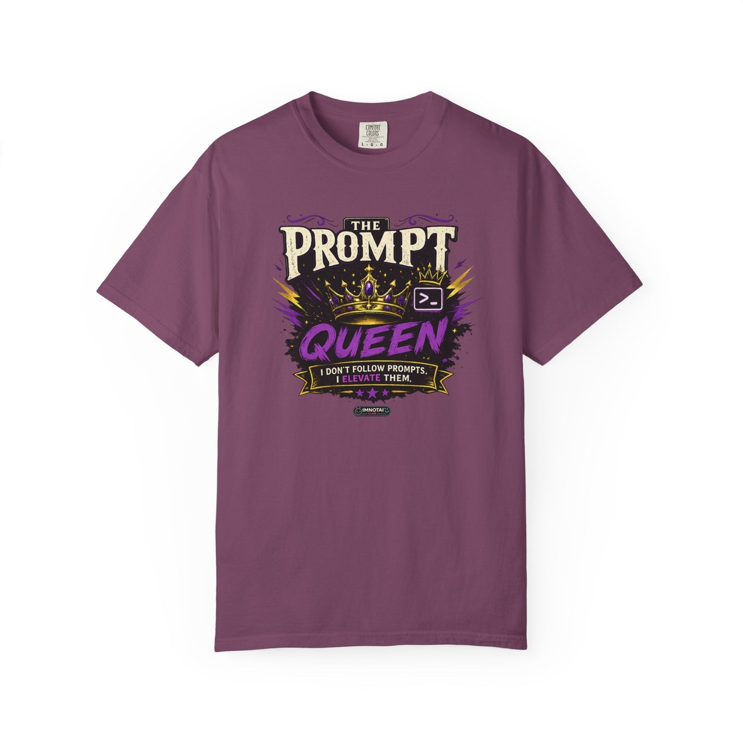 Prompt Queen" Graphic Tee with Crown Design