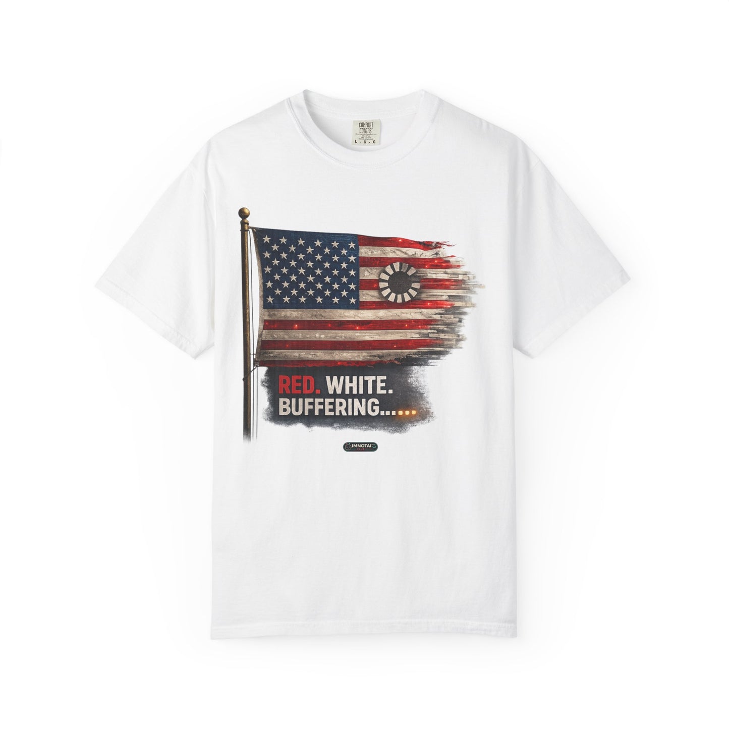 American Flag Red White and Buffering