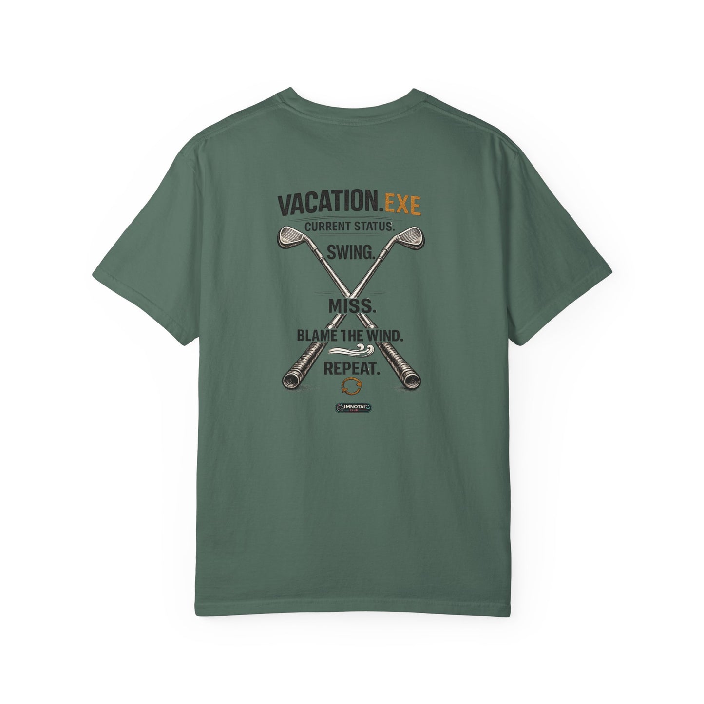 Vacation.exe Golf CLASSIC T-Shirt — Funny Golfing Swing, Miss, Blame the Wind