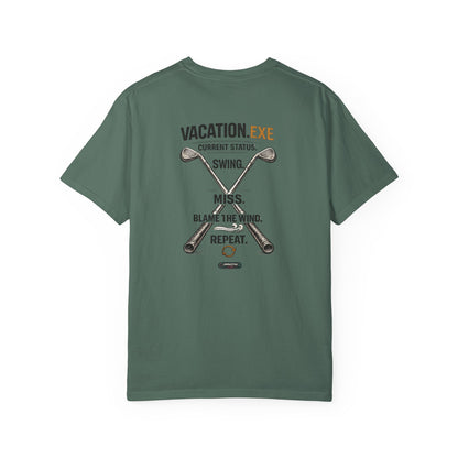 Vacation.exe Golf CLASSIC T-Shirt — Funny Golfing Swing, Miss, Blame the Wind