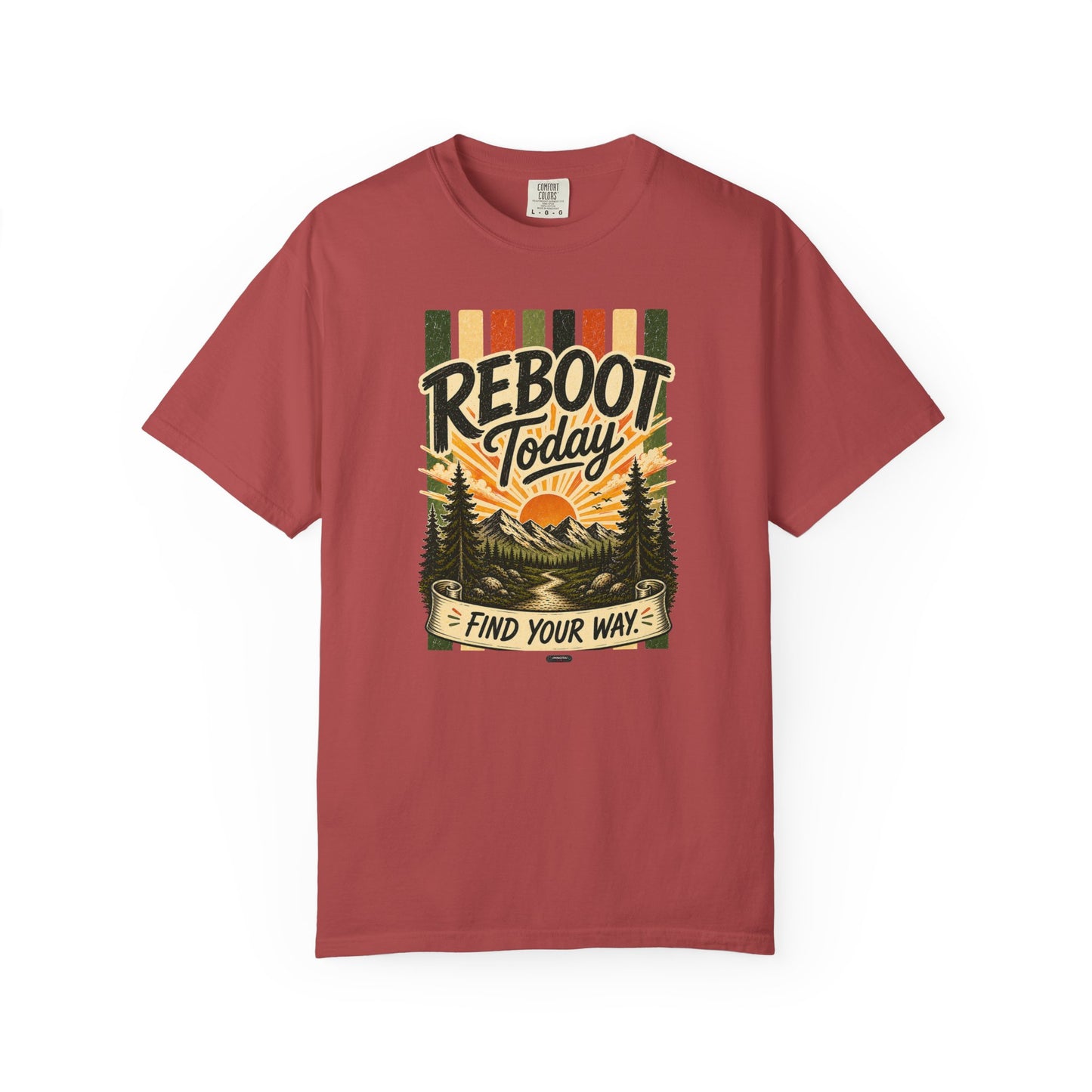 HUMANWARE : REEBOOT Your Mind.  Find Your Way Retro Nature T-Shirt