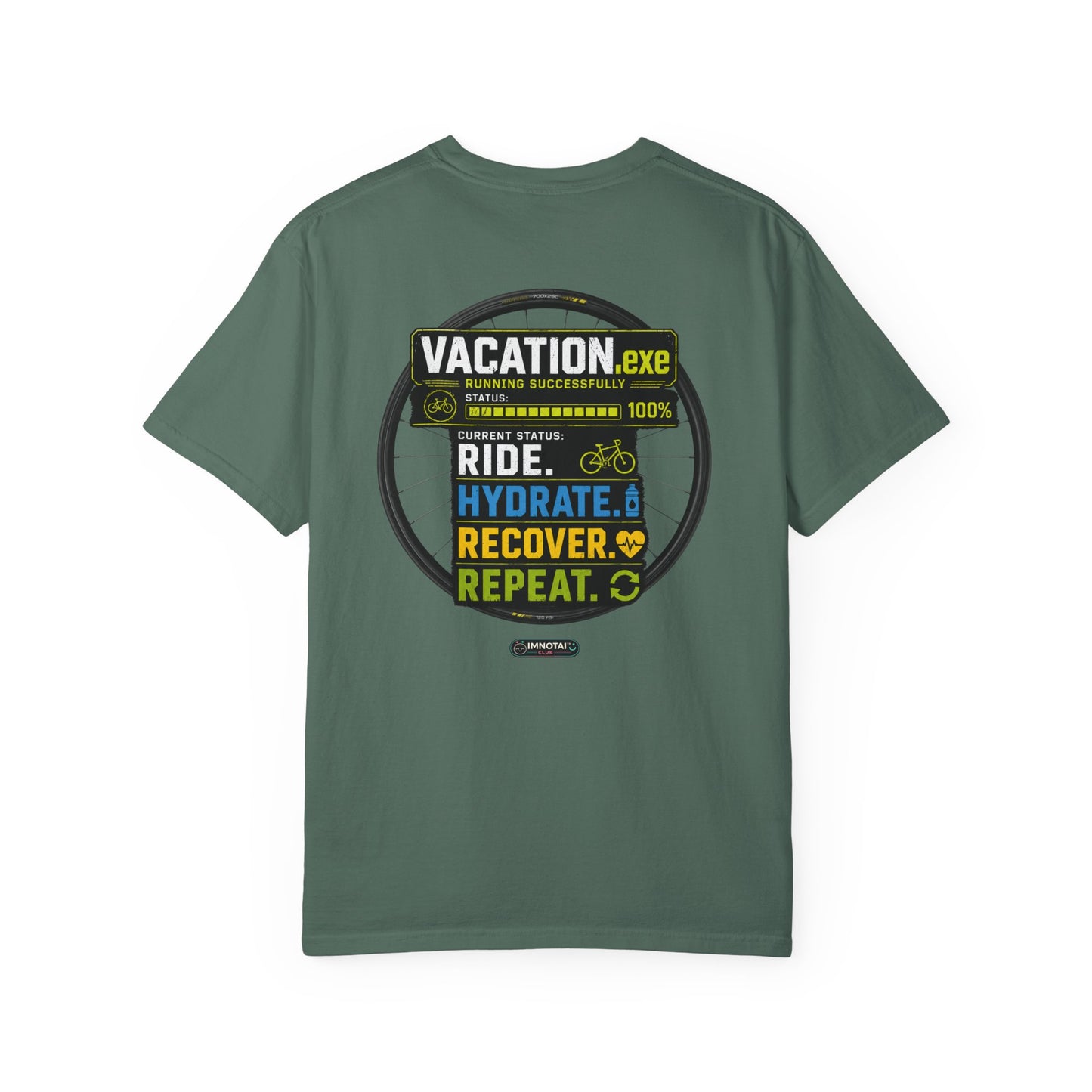 Vacation. Ride. Hydrate. Recover. Repeat. Cycling Graphic Tee