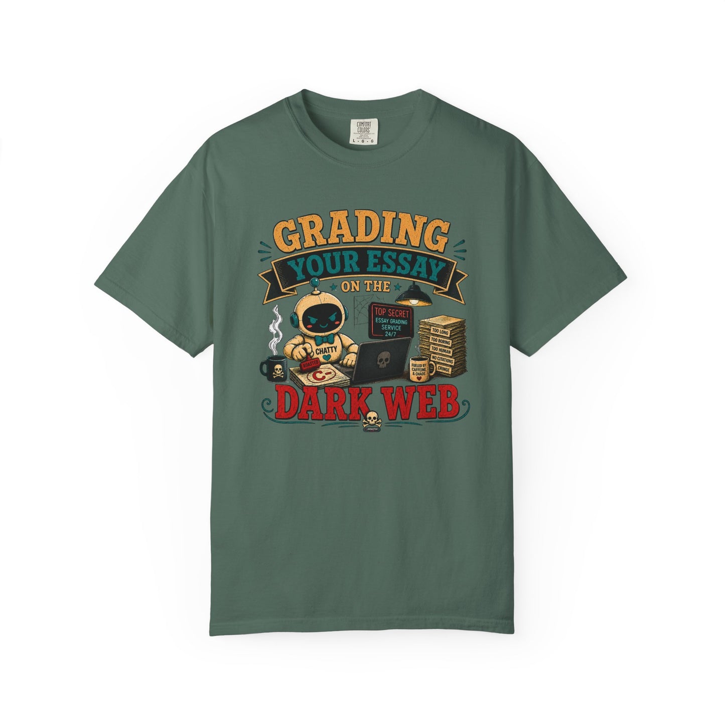 BTS: Grading Your Essay in the Dark Webb - Graphic Tee (Teacher / Parent Humor)