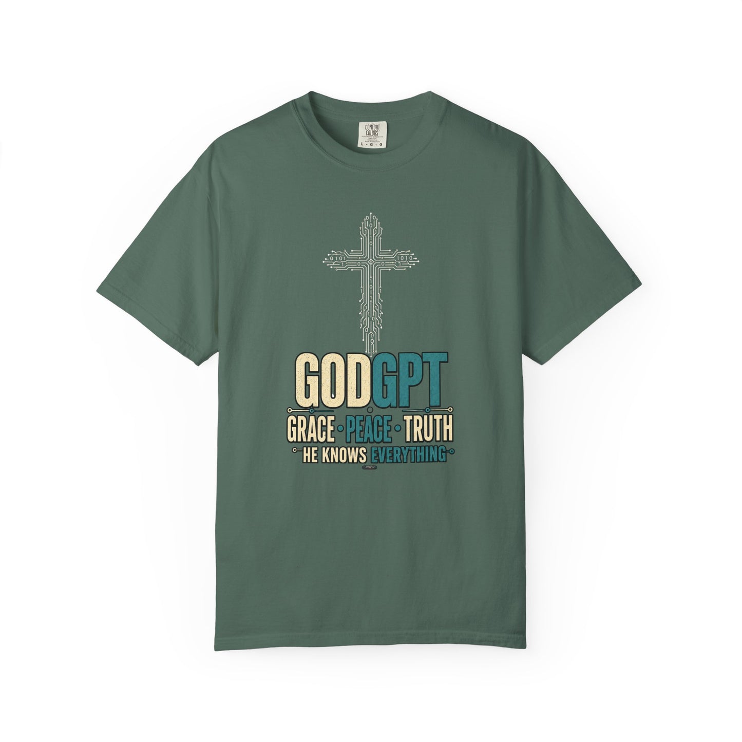 DigitalDivine: GODGPT Grace-Peace-Truth — Cross Faith Graphic Tee