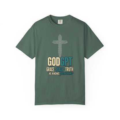 DigitalDivine: GODGPT Grace-Peace-Truth — Cross Faith Graphic Tee