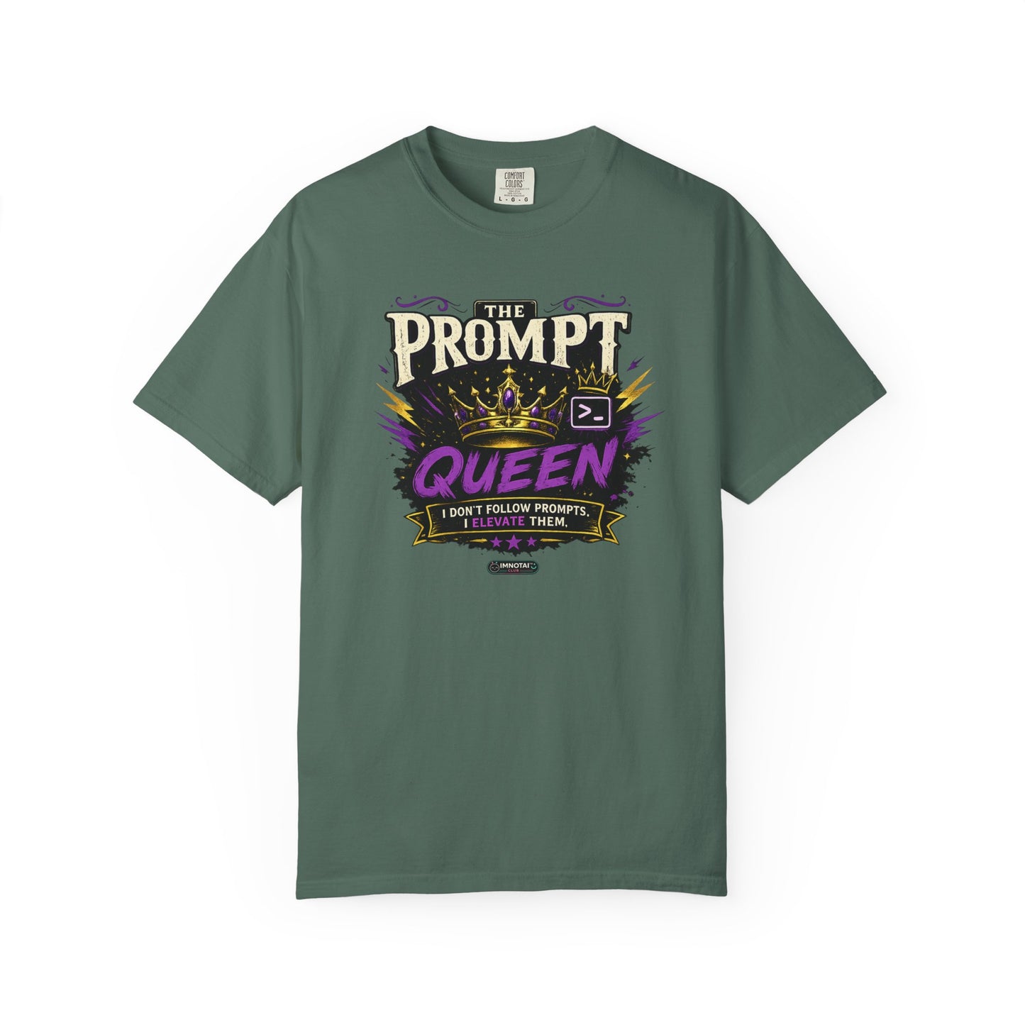 Prompt Queen" Graphic Tee with Crown Design