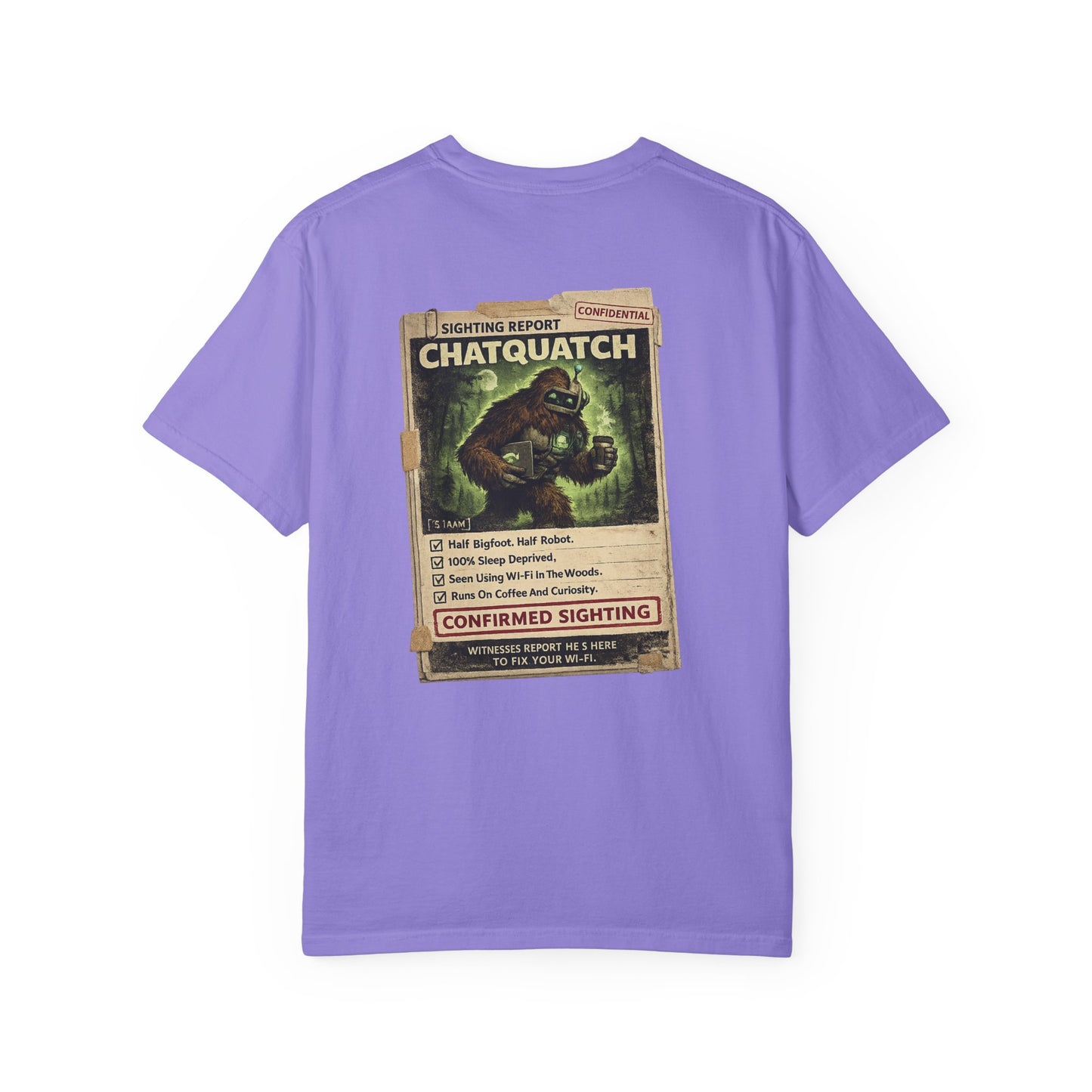 Chatquatch Sighting T-Shirt — Vintage Cryptid Poster Graphic Tee