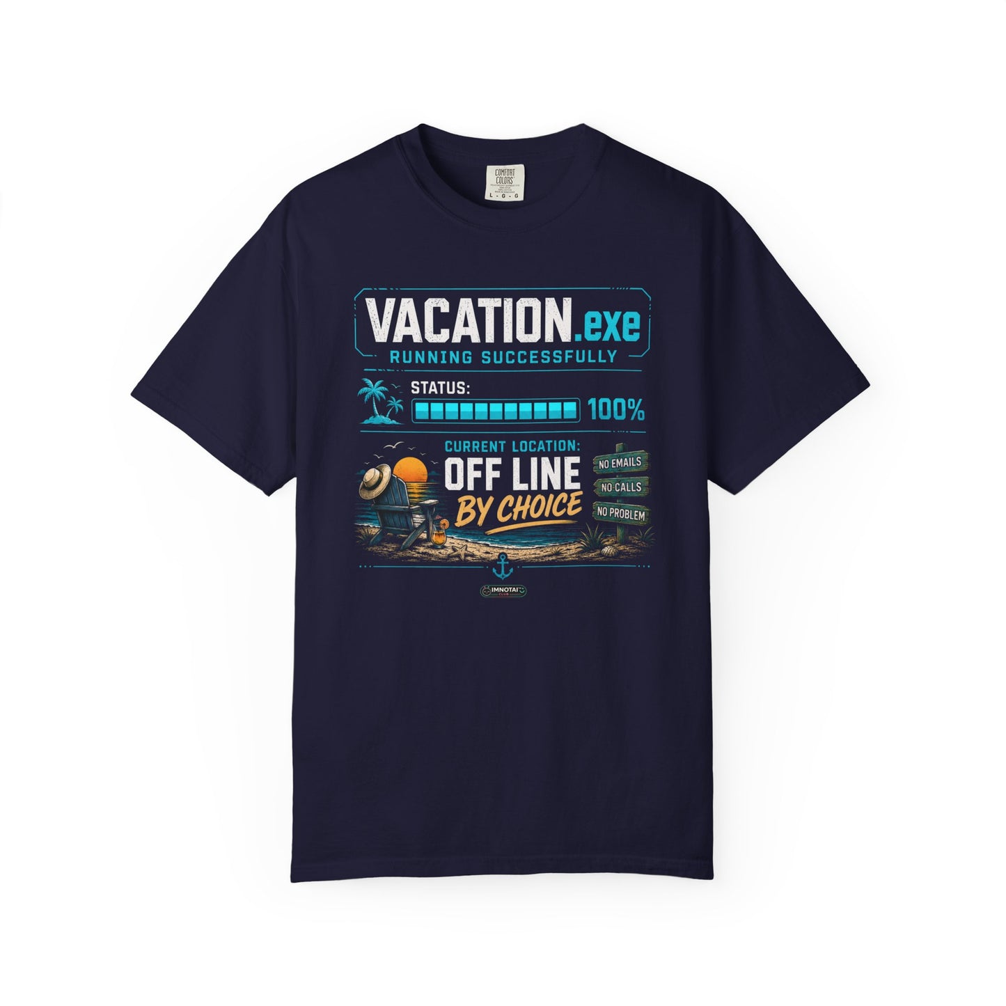 Vacation.exe Offline By Choice Beach Tshirt