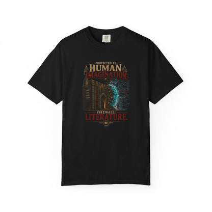 BOOKTee: Protected by Human Imagination, Firewall Literature Graphic Tee