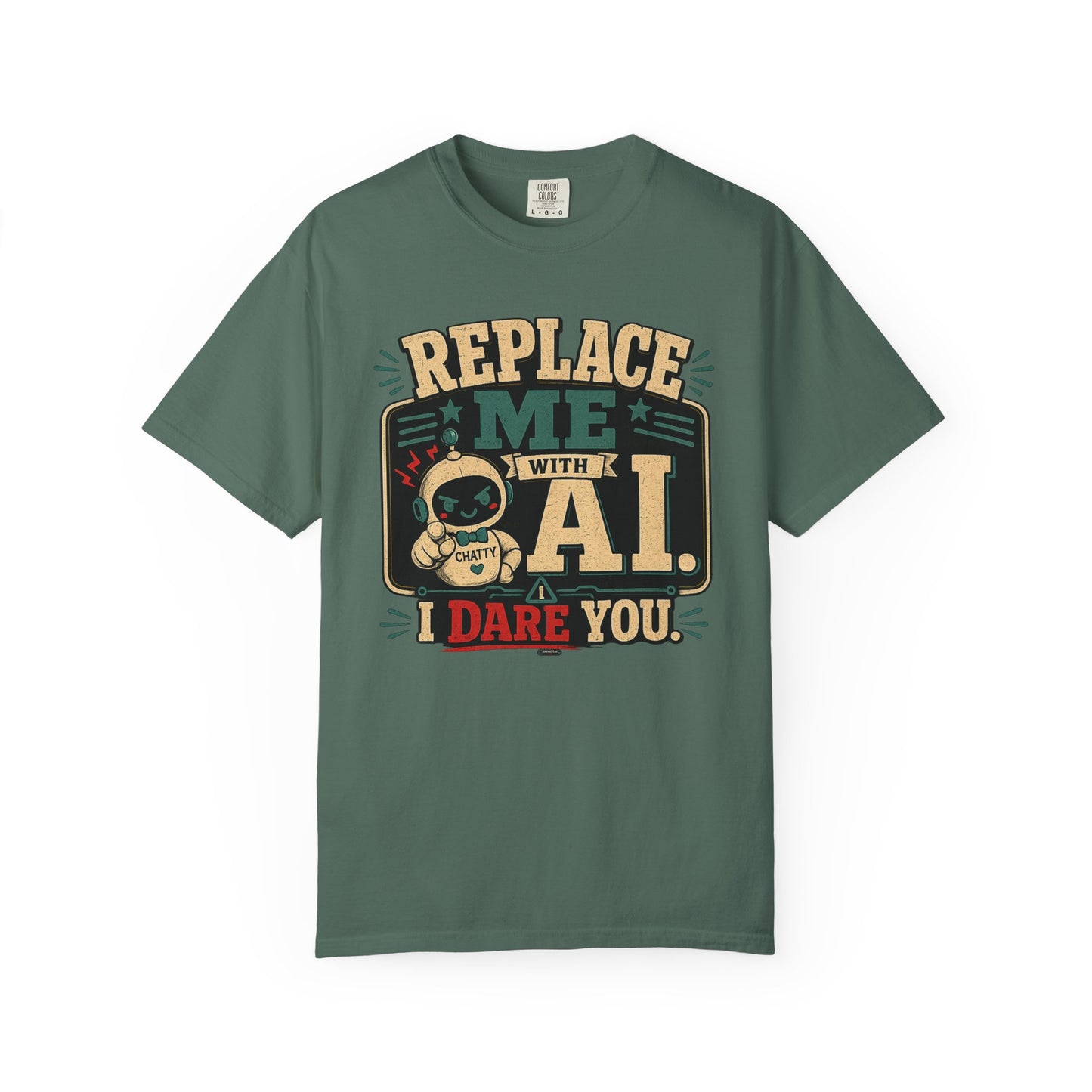 BTS: Replace Me With AI, I DARE YOU! - Graphic Tee (Teacher / Parent Humor)