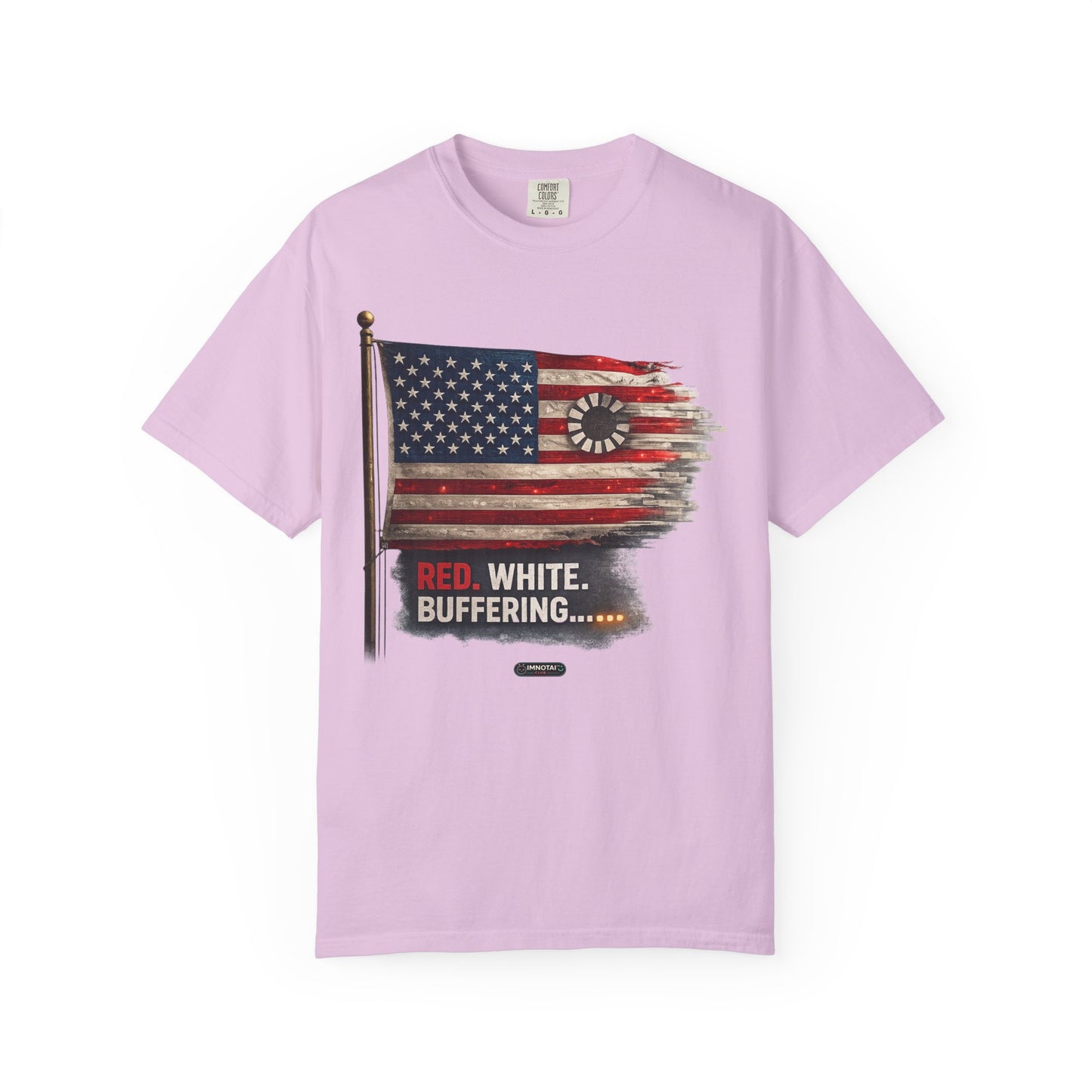 American Flag Red White and Buffering