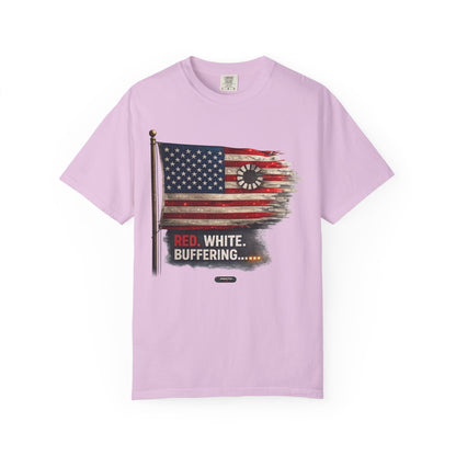 American Flag Red White and Buffering