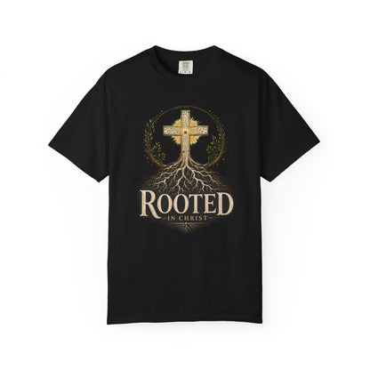 DigitalDivine- Rooted In Chris— Inspirational Religious Graphic Tee