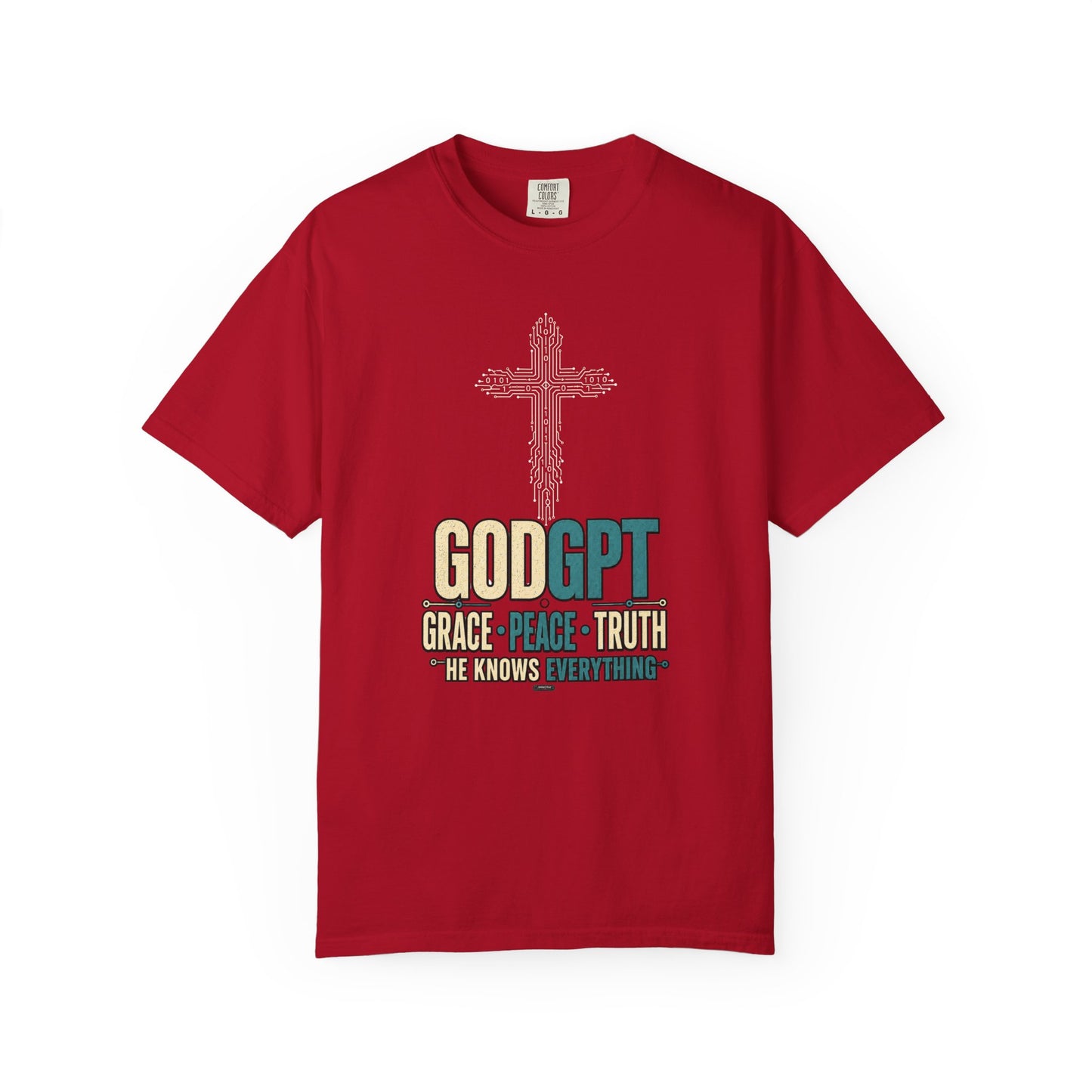 DigitalDivine: GODGPT Grace-Peace-Truth — Cross Faith Graphic Tee