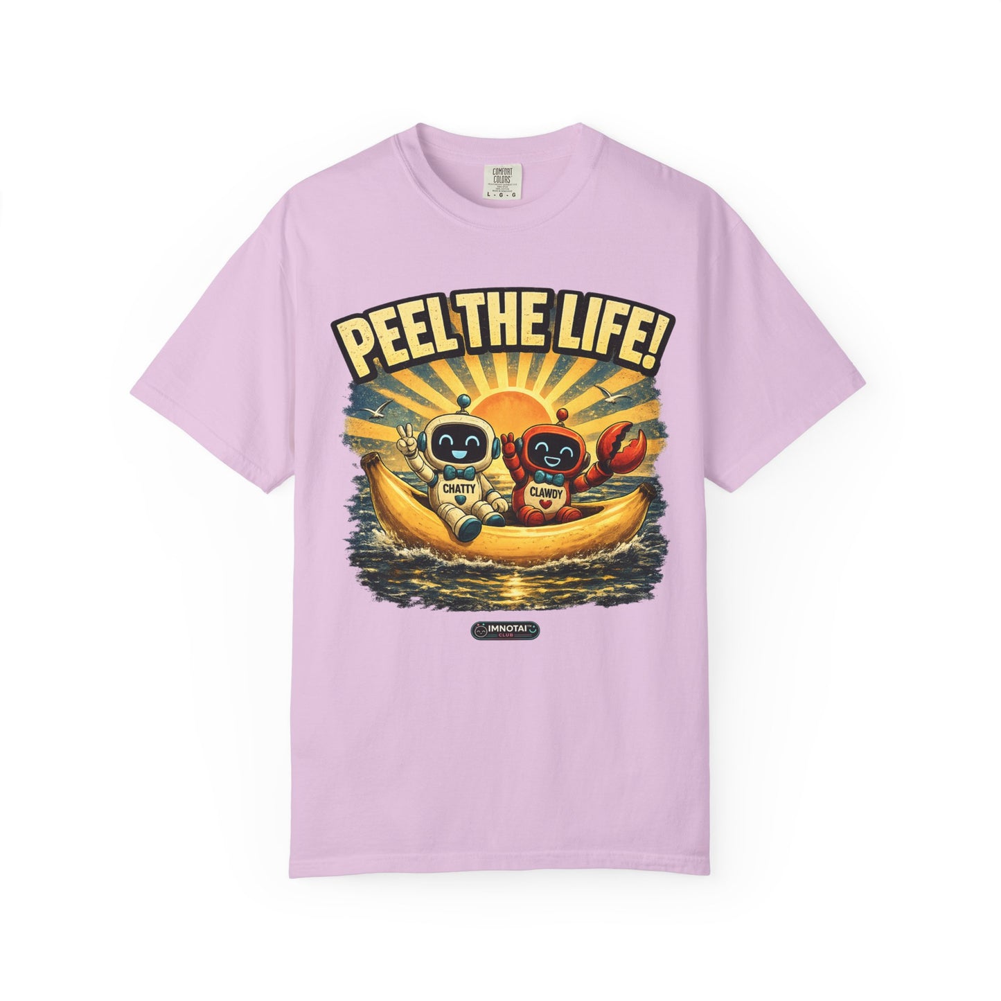 Peel the Life! Retro Banana Crew Graphic T-Shirt