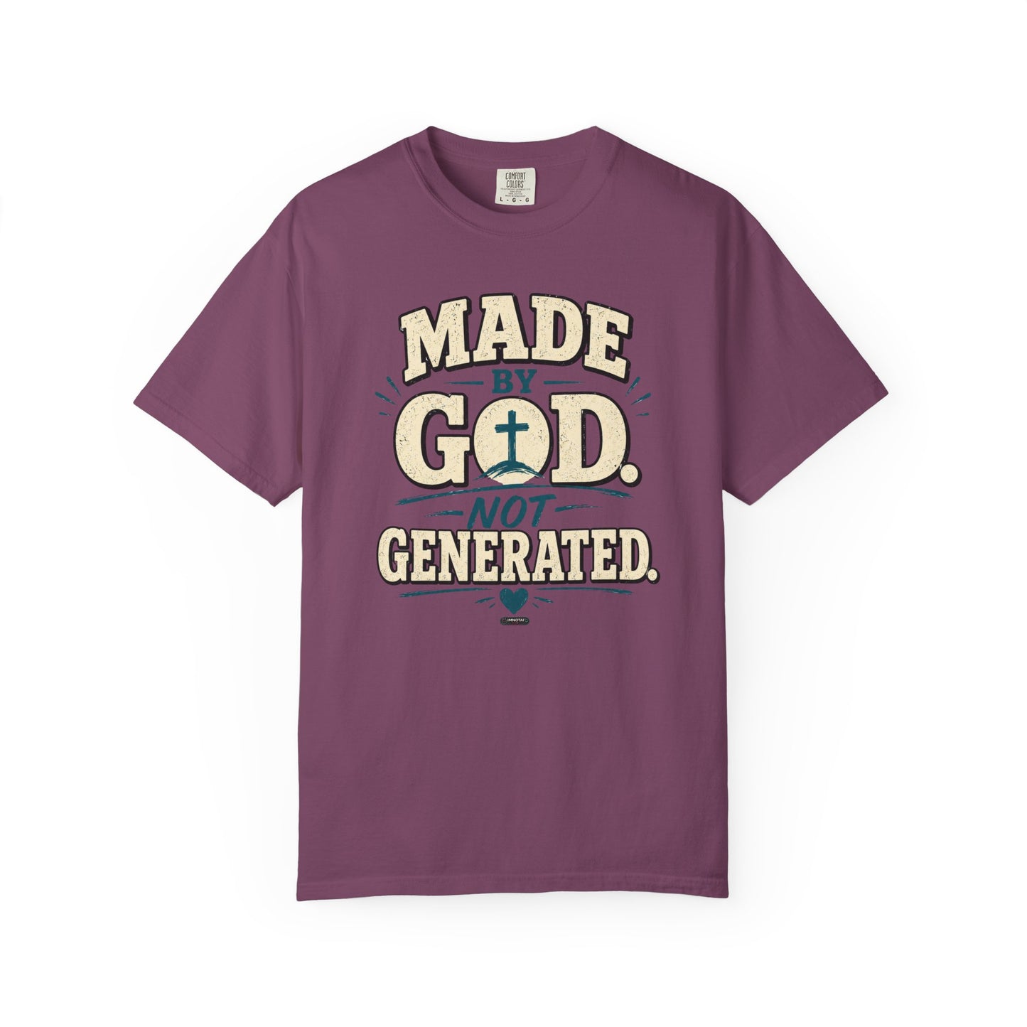 DigitalDivine: Made by God Not Generated - Faith Graphic Tee