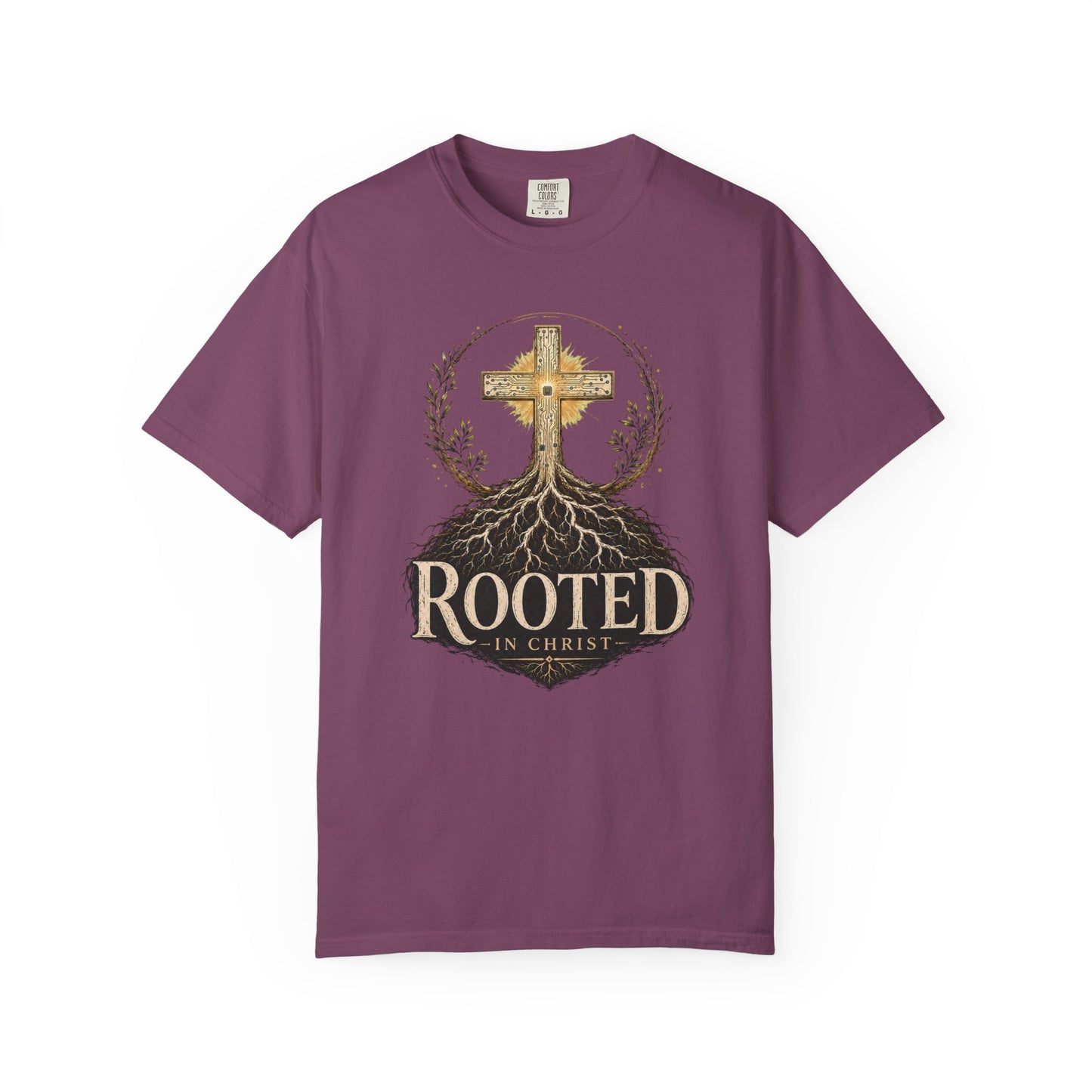 DigitalDivine- Rooted In Chris— Inspirational Religious Graphic Tee