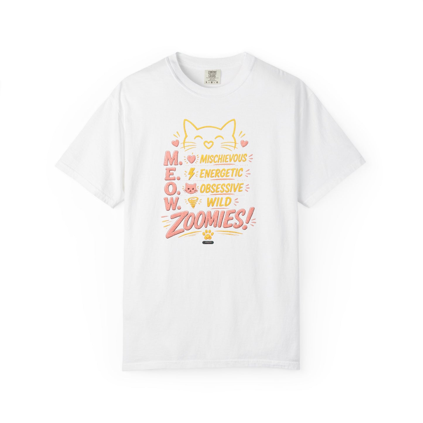 CAT "MEOW" Mischievous Energetic Obsessive Wild Zoomies T-Shirt