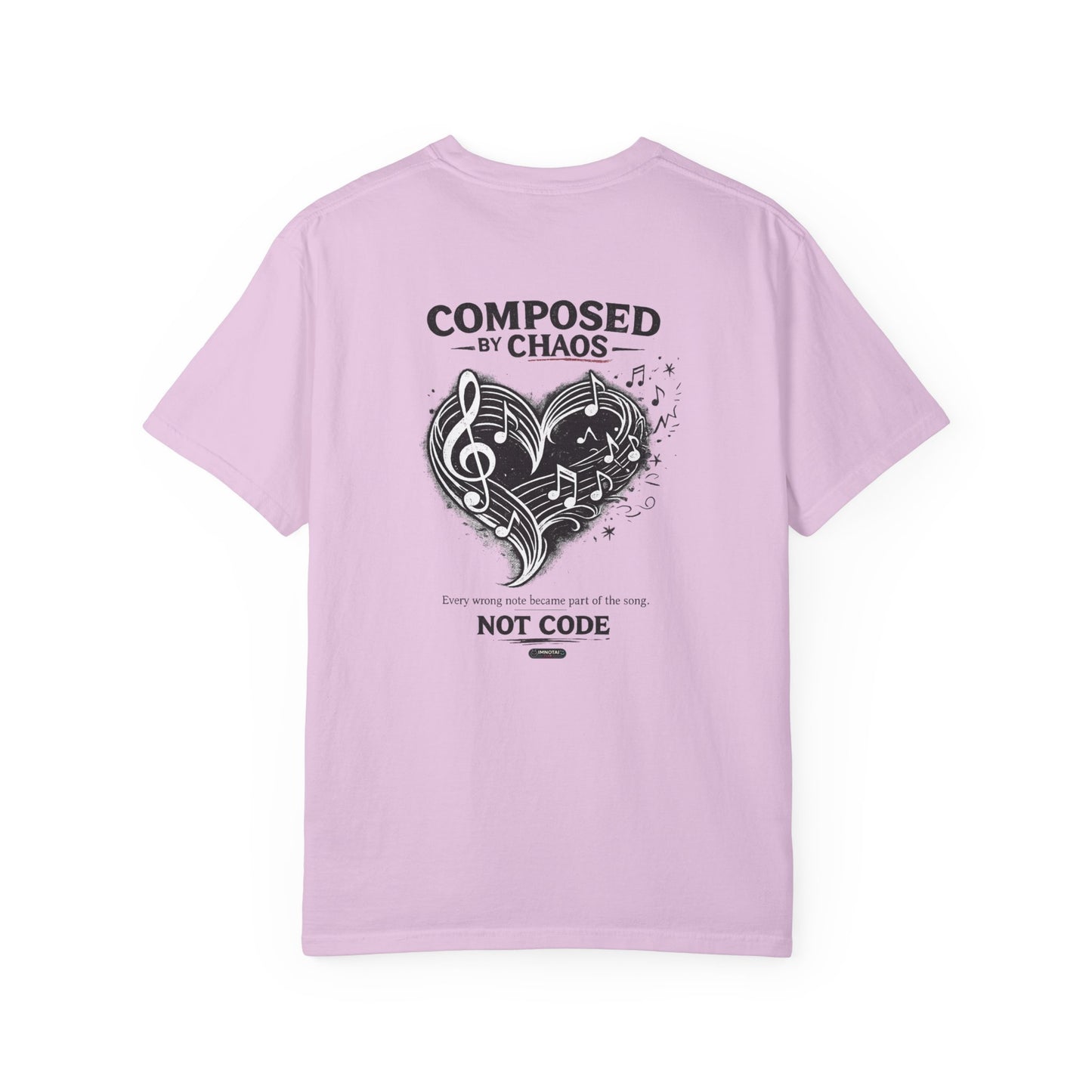 Music "Composed by Chaos, Not Code" Music Heart Graphic Tee
