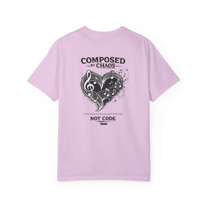 Music "Composed by Chaos, Not Code" Music Heart Graphic Tee