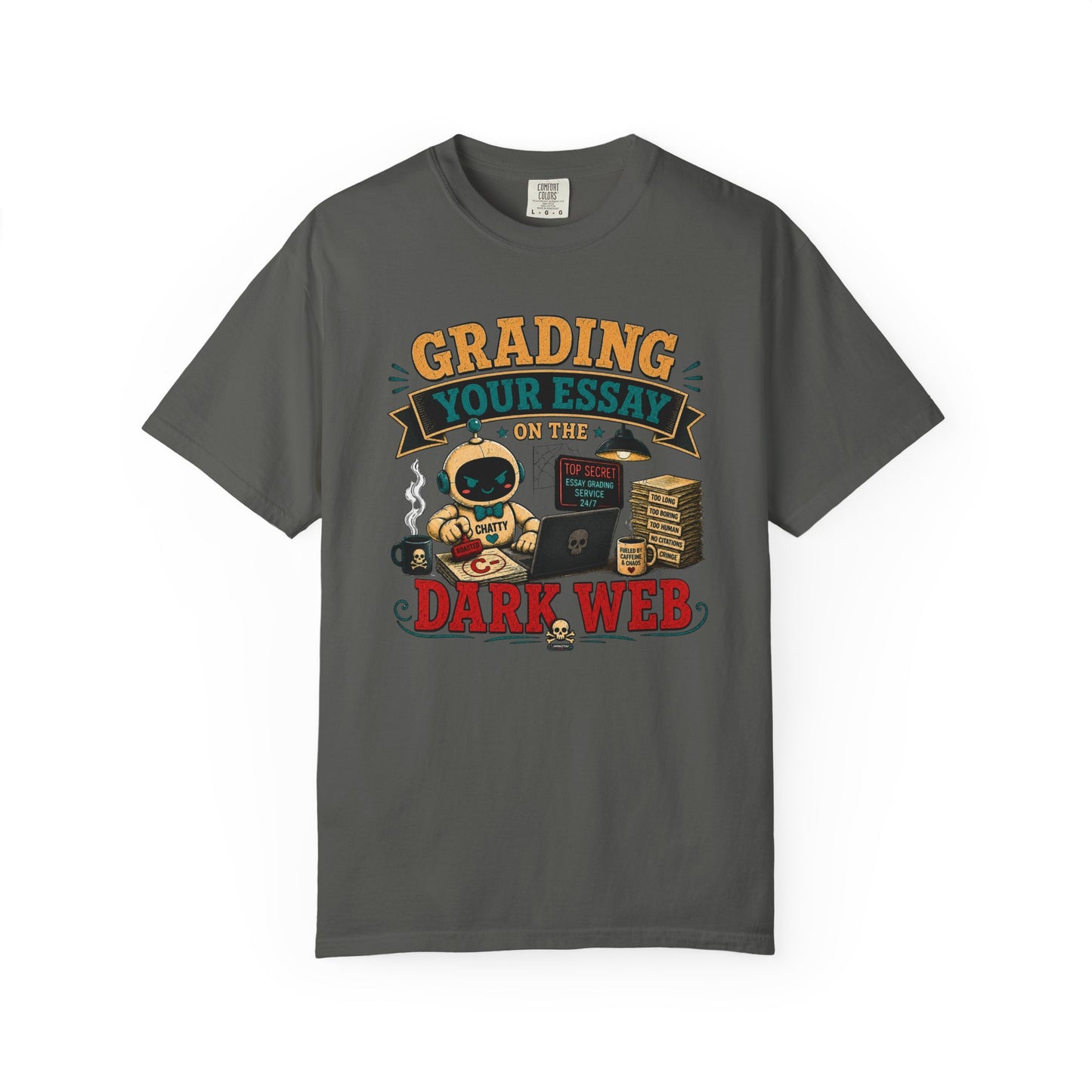 BTS: Grading Your Essay in the Dark Webb - Graphic Tee (Teacher / Parent Humor)