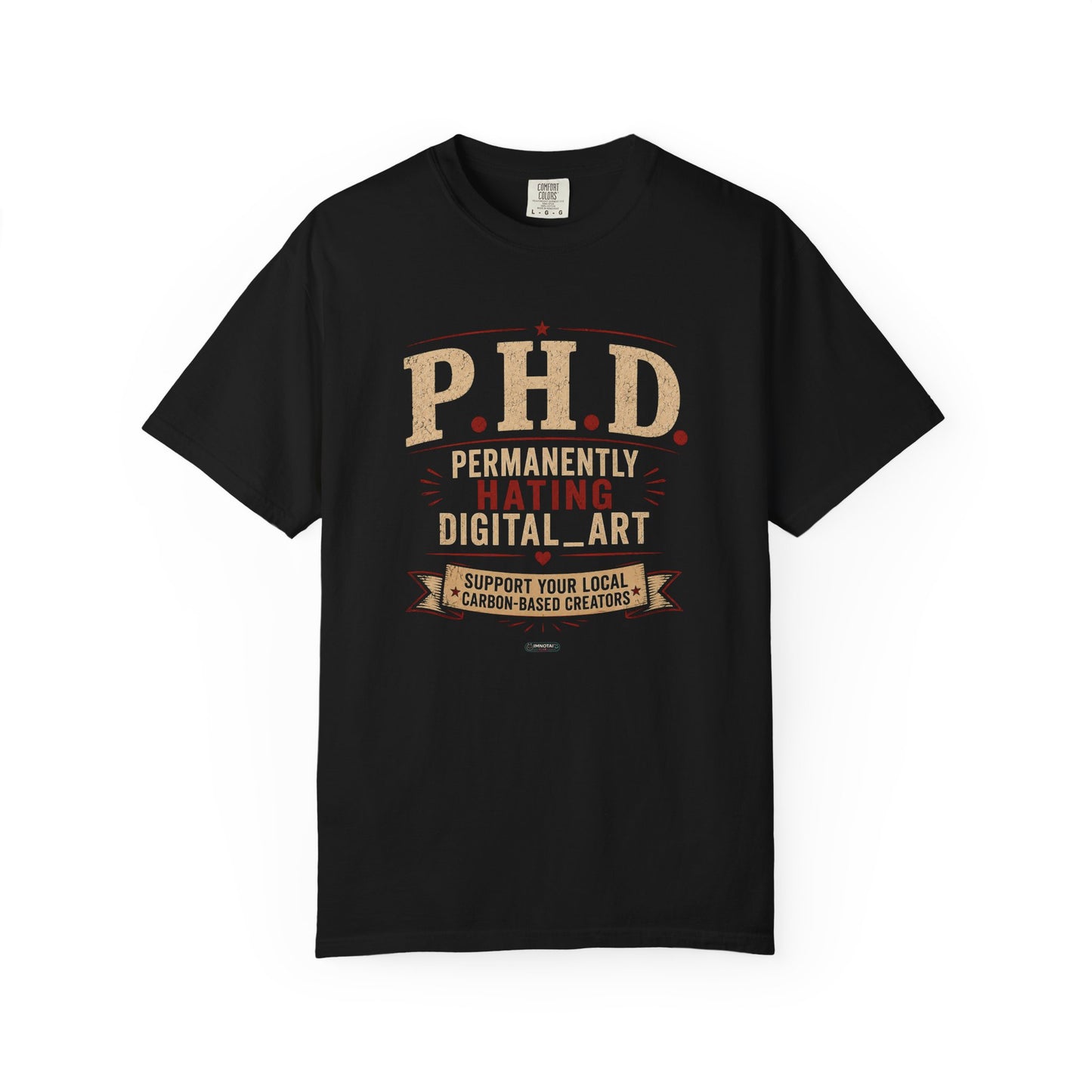 P.H.D. "Permanently Hating Digital Art" Graphic T-Shirt — Funny Artist Tee