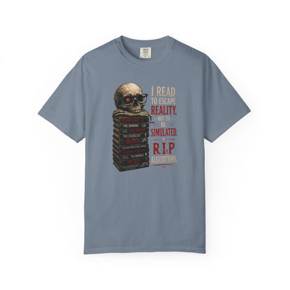 BOOKTee: I Read to Escape Reality Gothic Book Lover Tee